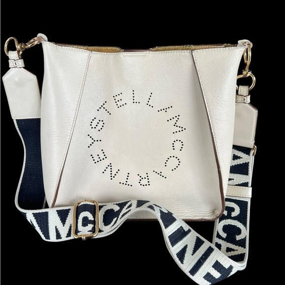 Stella McCartney: Camera Logo Strap Faux Leather Crossbody Bag - Picture 1 of 7